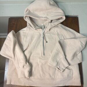 Women's Cream Half-Zip Hoodie